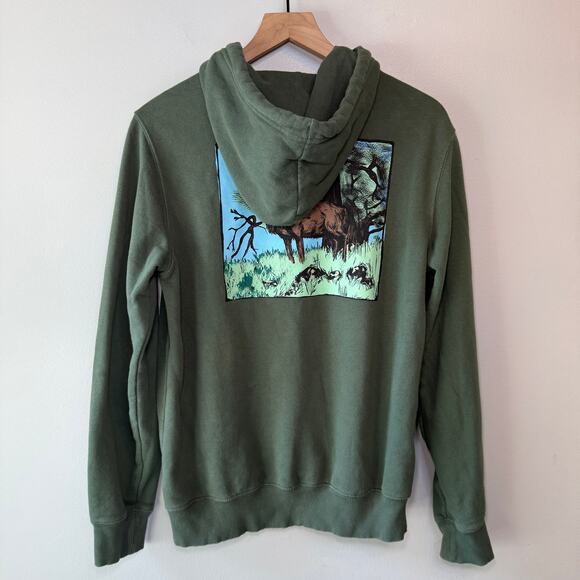 The North Face Men's Graphic Injection Hoodie Sweatshirt Olive Green Size Small - Picture 5 of 8